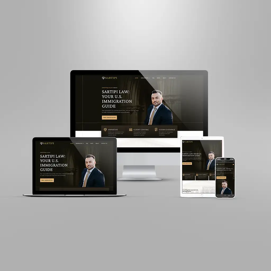 SARTIPI LAW website case study responsive